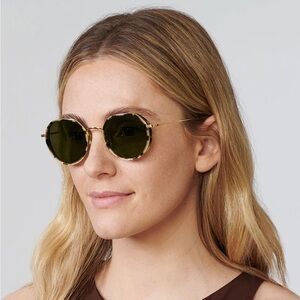KREWE CALLIOPE SUNGLASSES IN IBERIA 24K POLARIZED